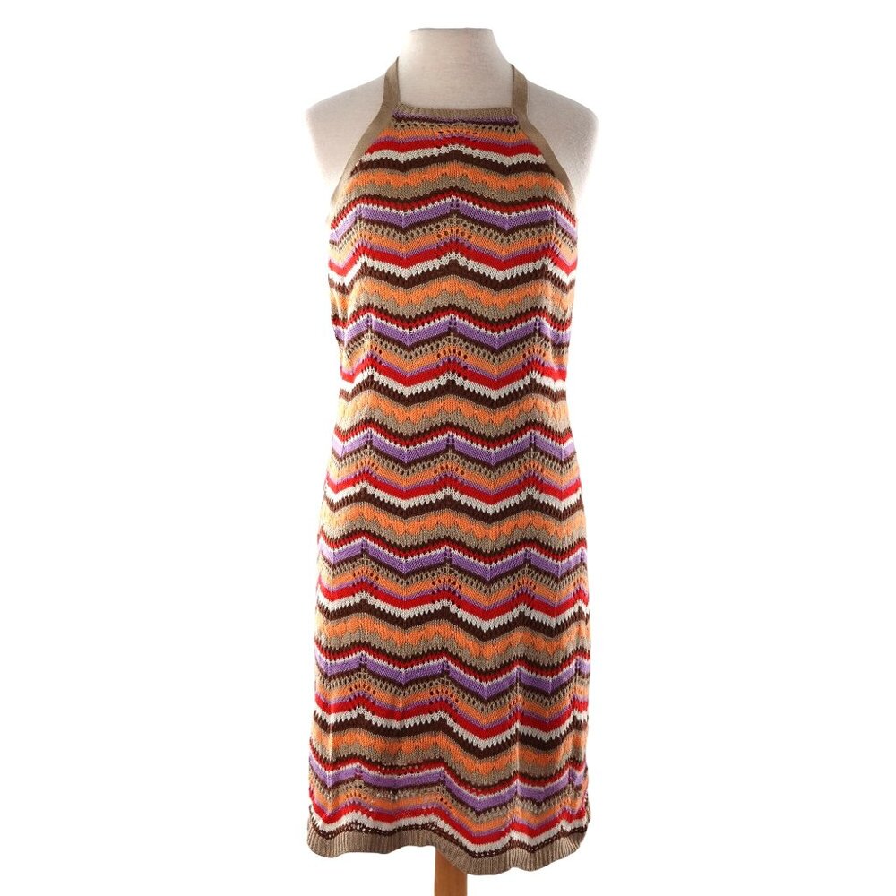 Juniors' Bodycon Crochet Lined Halter Mini Dress XL  15 / 17